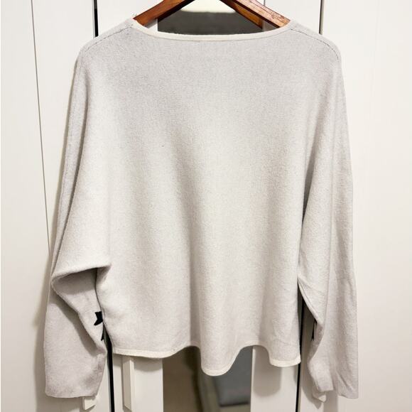 Catherine Malandrino Pearl Bow Embellished Sweater Women’s Large Cream - Picture 2 of 10